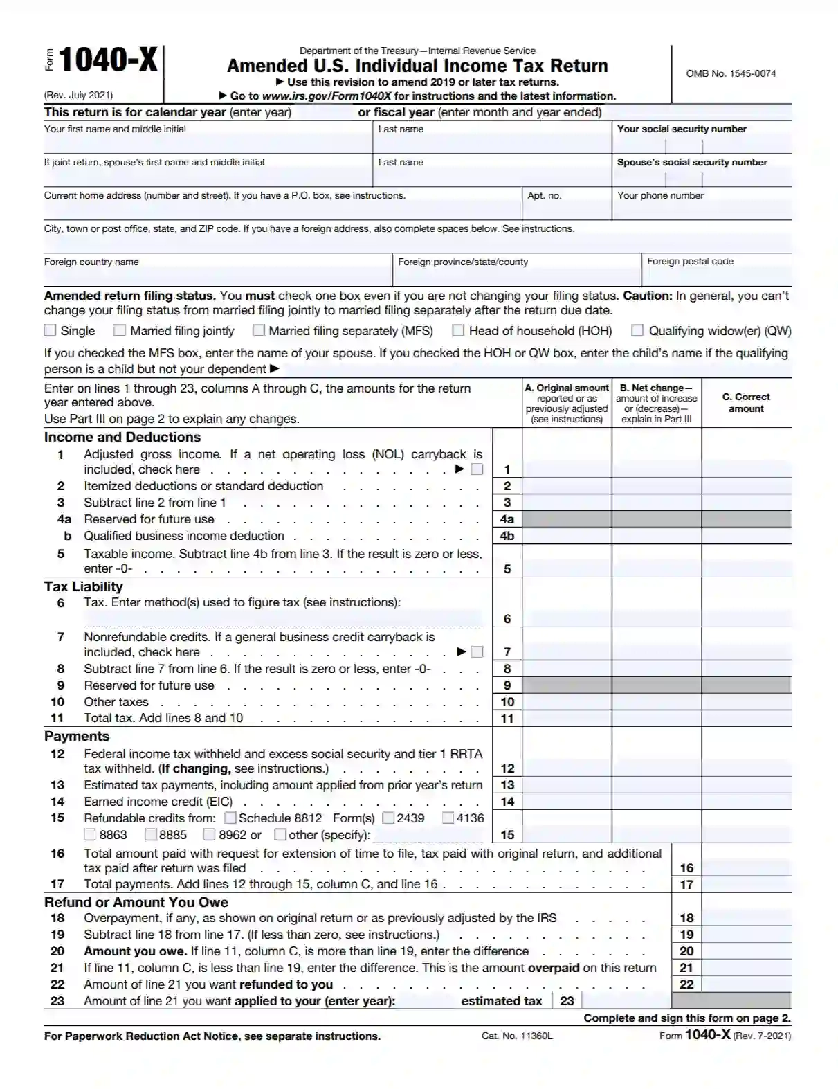 irs printable tax forms 1040
