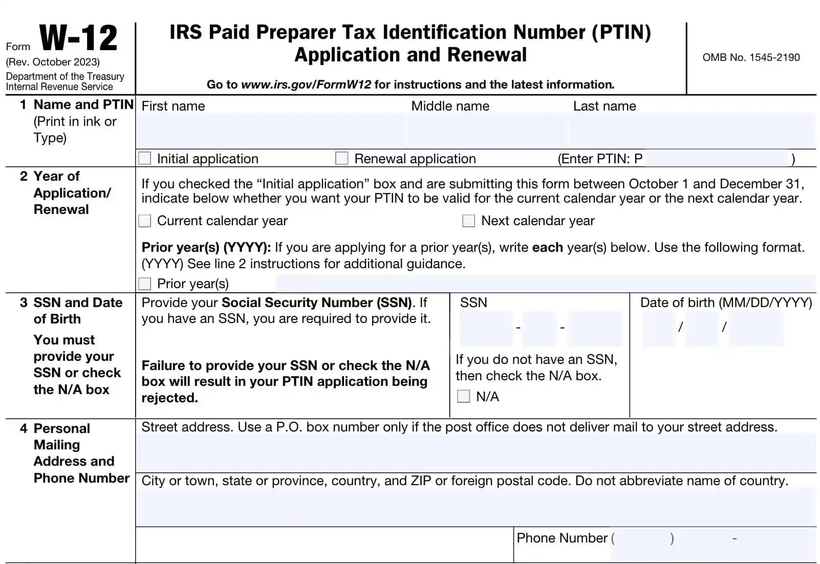 irs forms 2024 printable