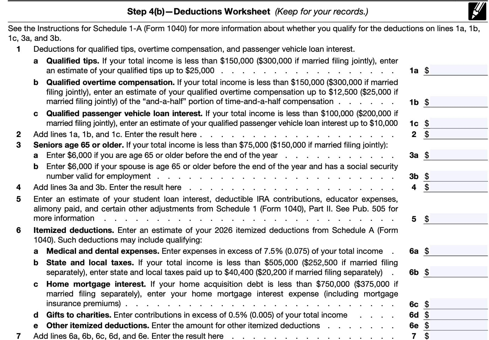 printable w-4v form