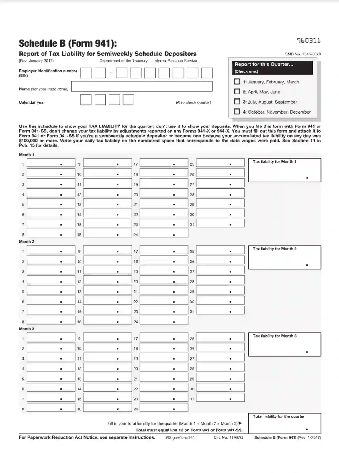 printable 941 form 2025