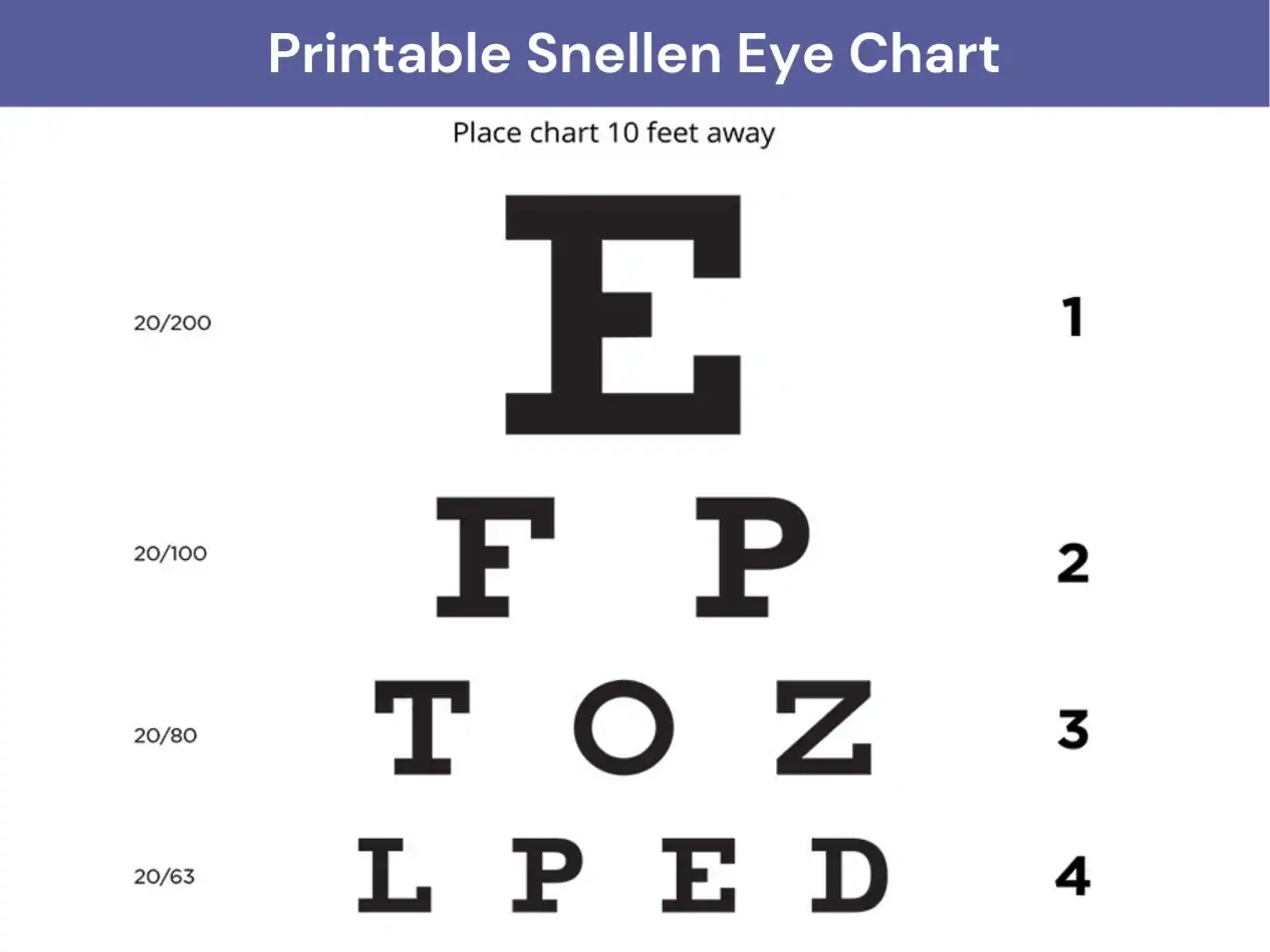 printable eye test chart