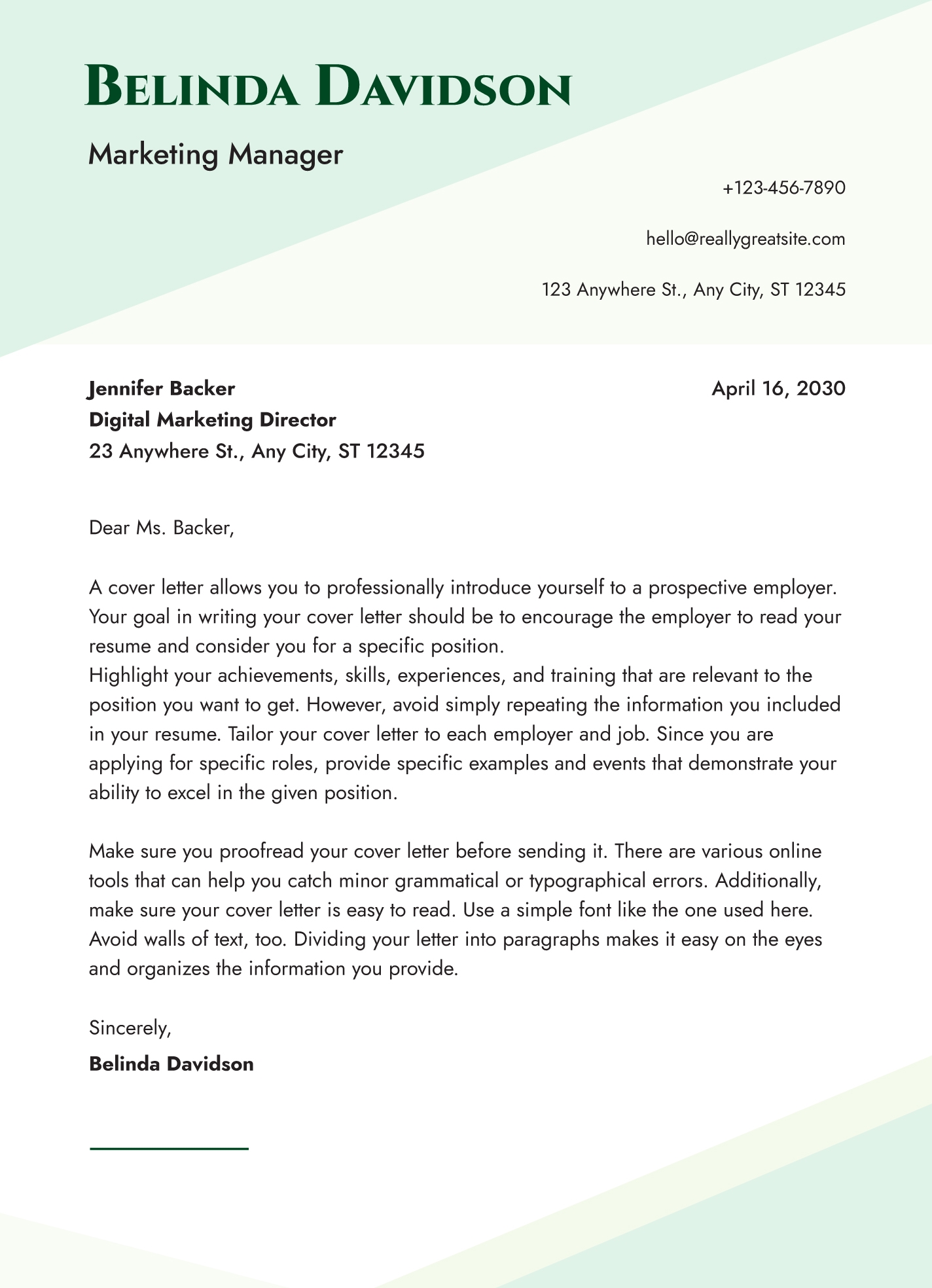 cover letter template doc
