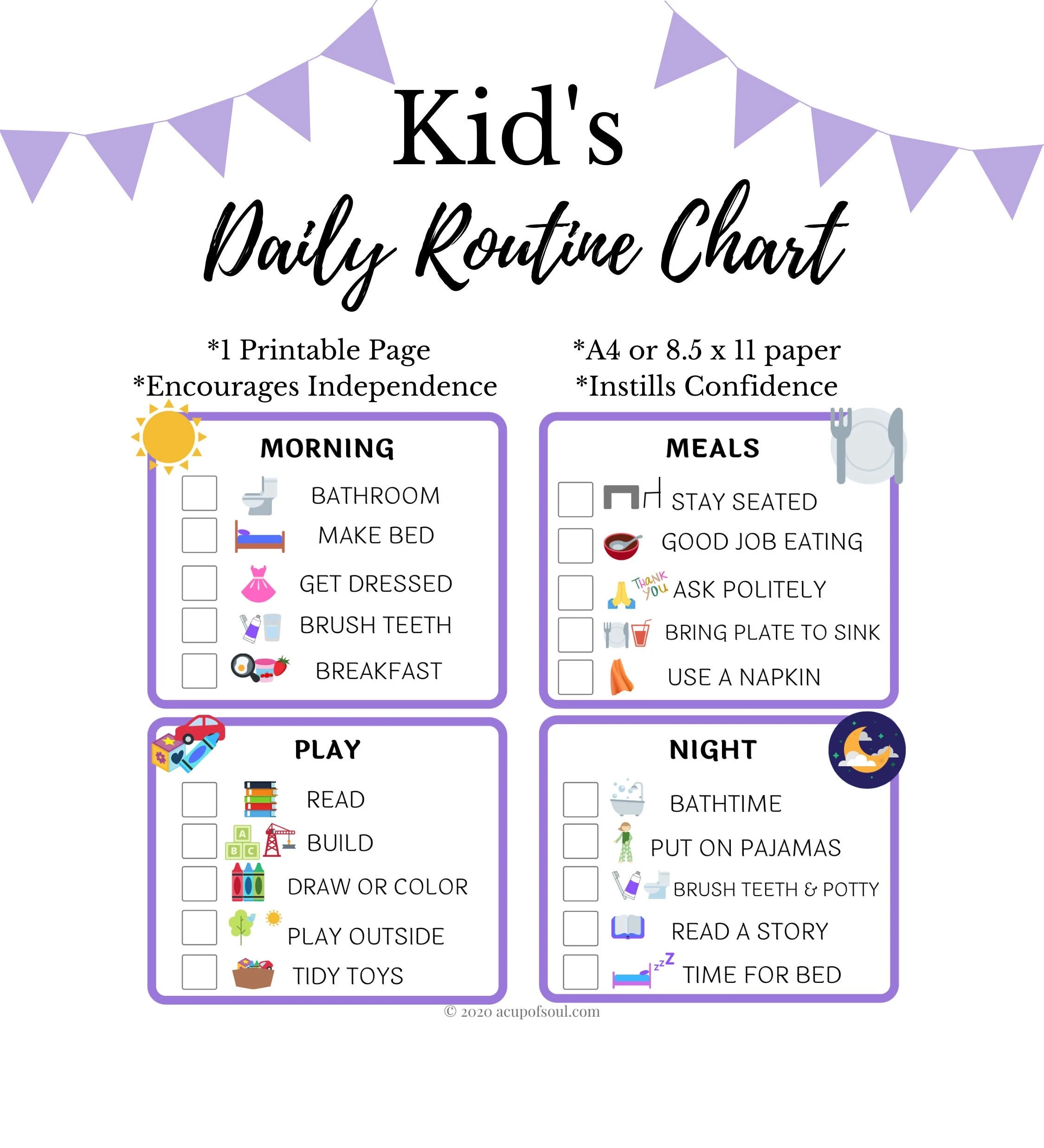 toddler daily routine chart