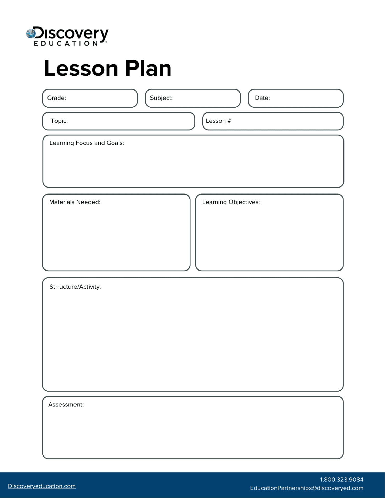 basic lesson plan template
