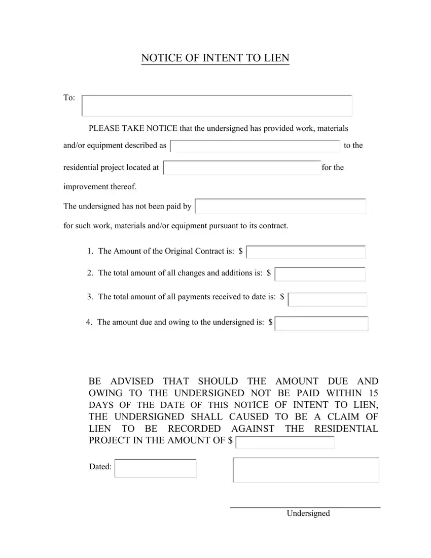Letter Of Lien Form Fill Out Printable PDF Forms Online