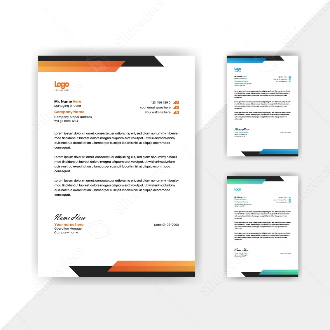 company letterhead contract header