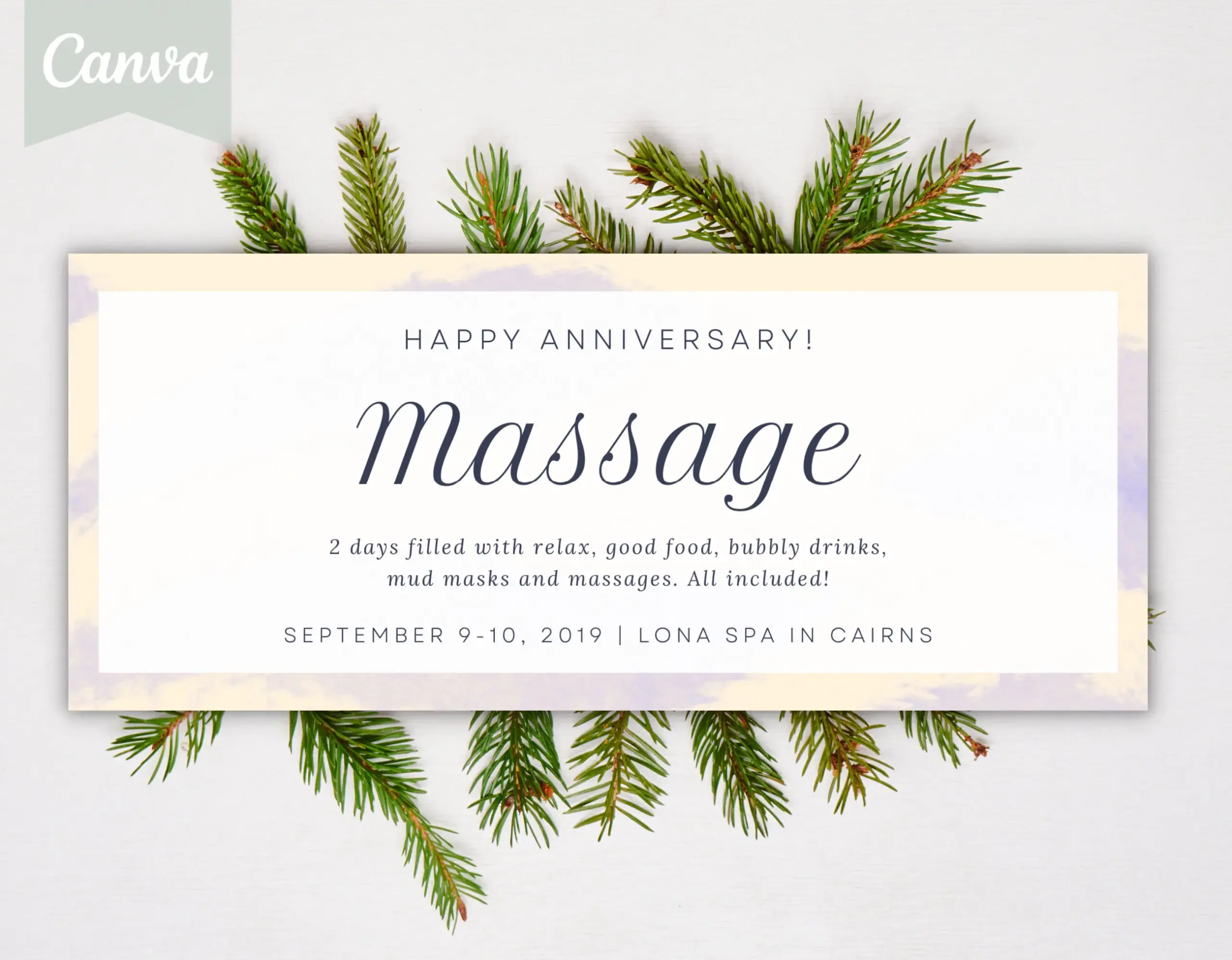 massage gift certificate template