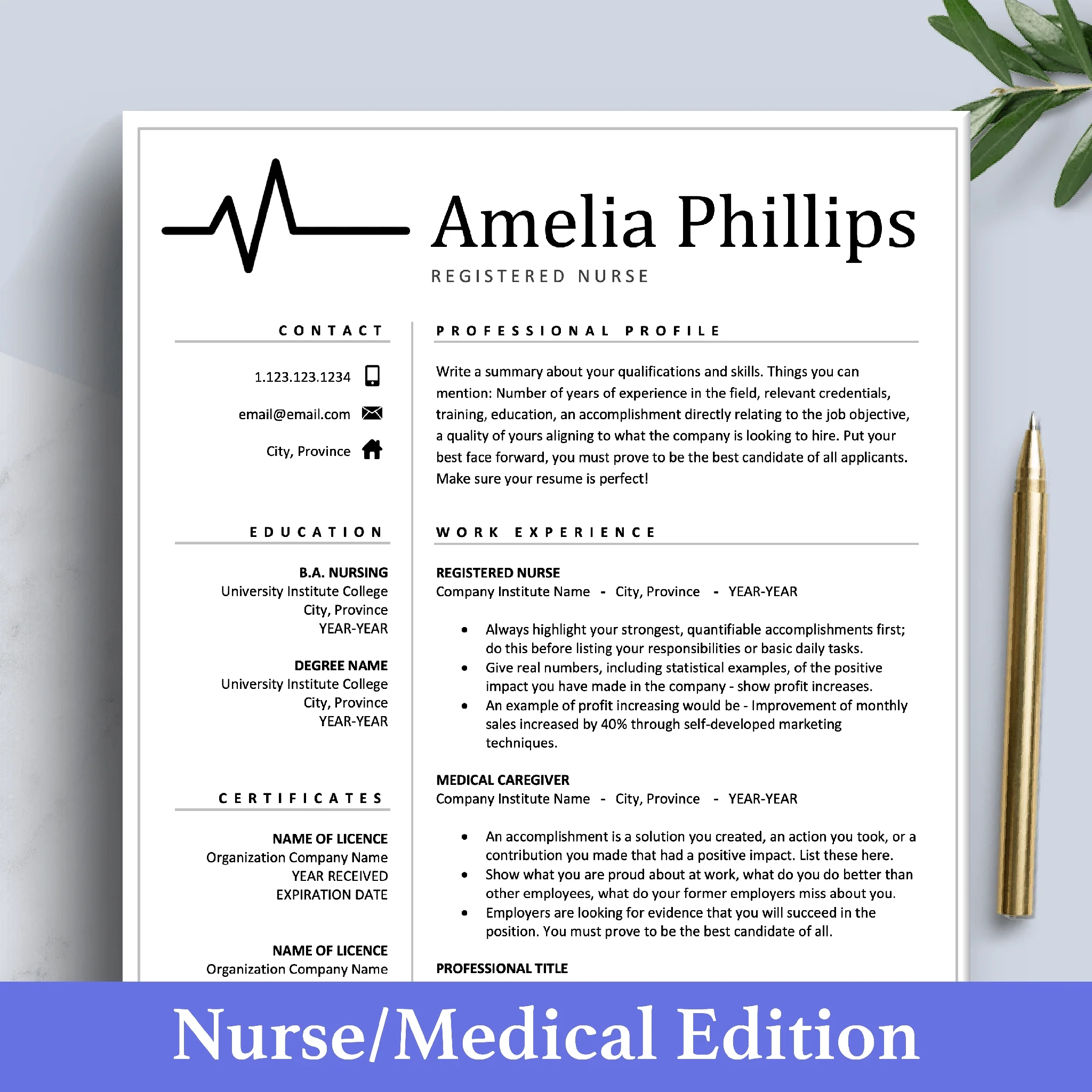 Medical Resume Nurse Resume With Free Cover Letter The Art Of Resume