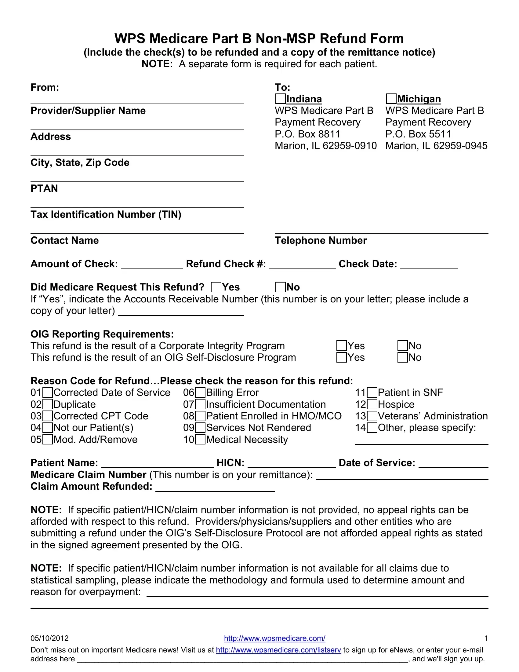 Medicare Part B Form Fill Out Printable PDF Forms Online