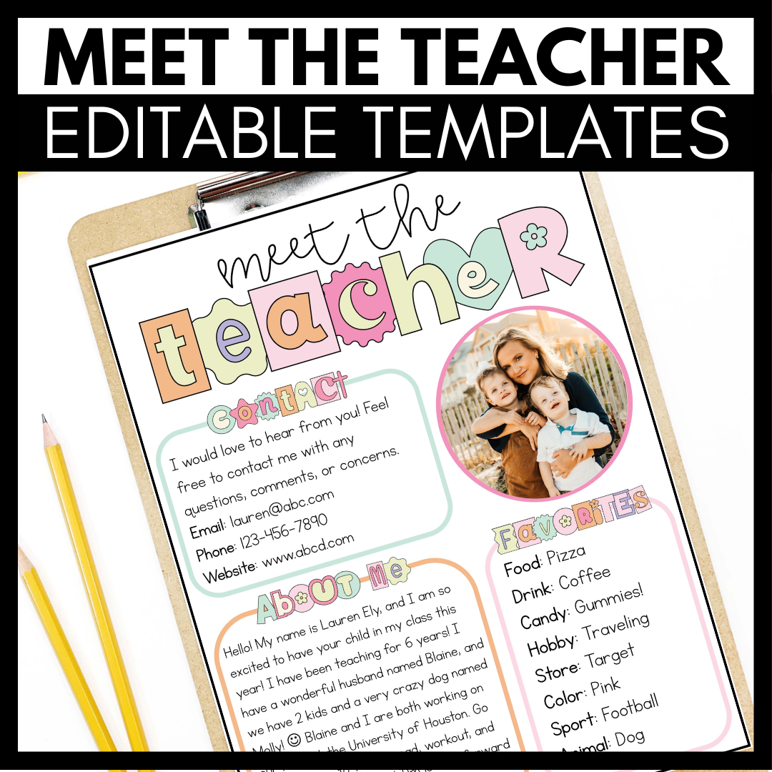 meet the teacher letter template