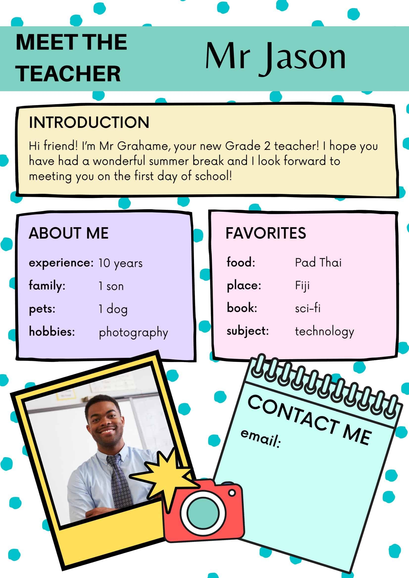 Meet The Teacher Templates Free Google Docs Canva PDF 2025 2026 