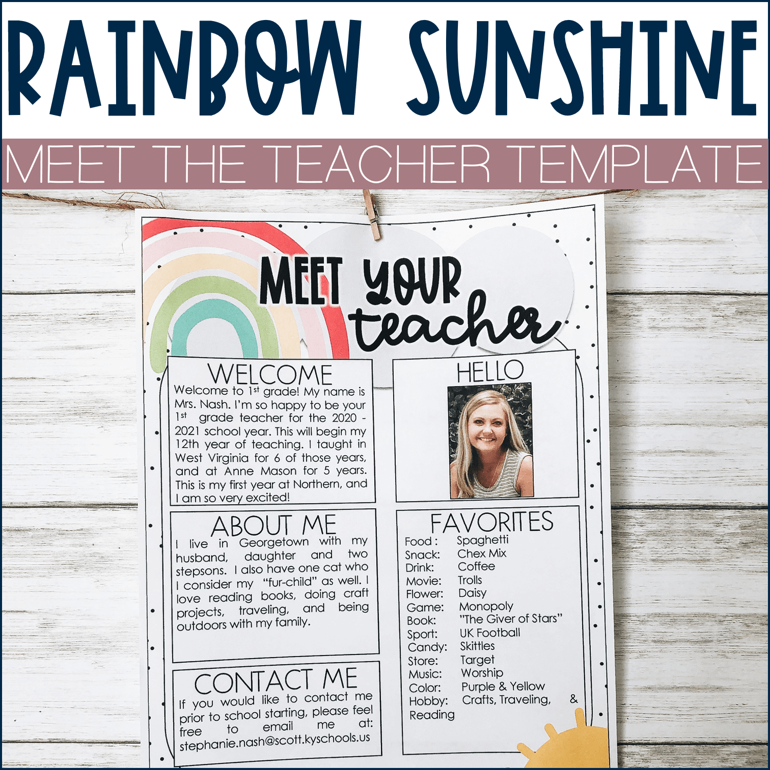 Meet The Teacher Templates Stephanie Nash Classroom Decor