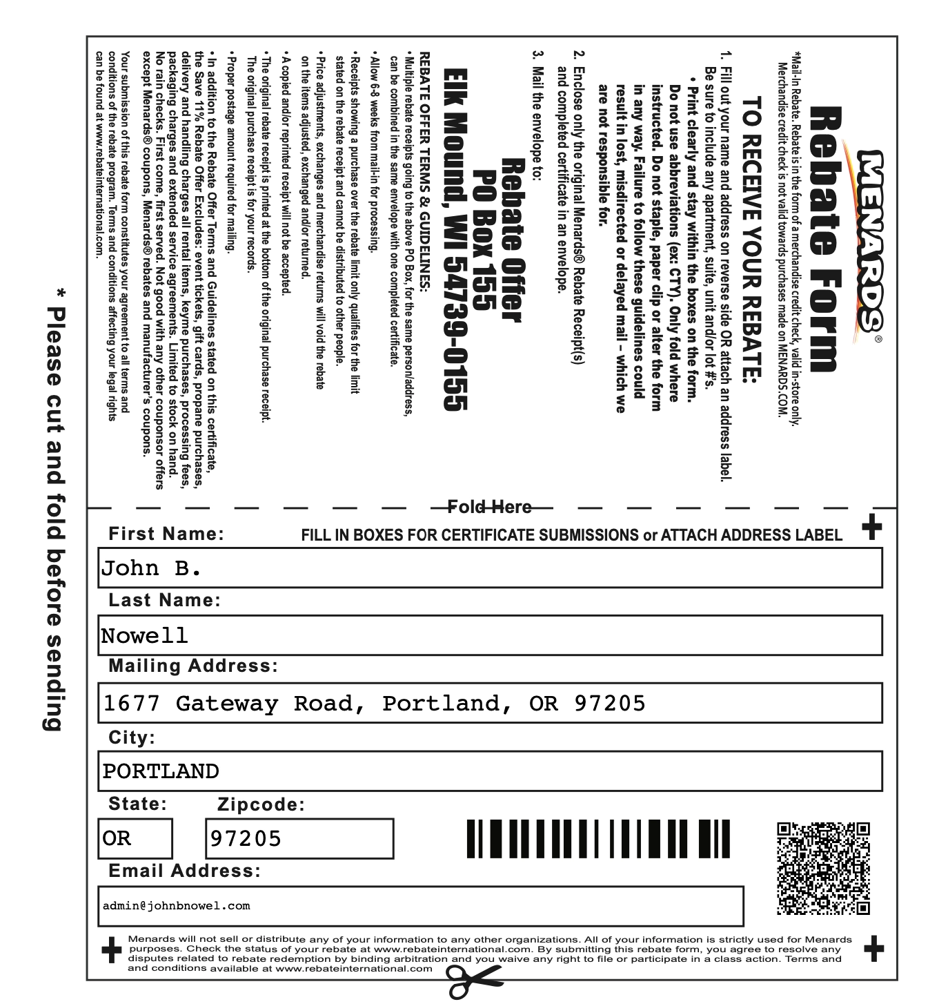 Menards Rebate Form Status MenardsRebateForms