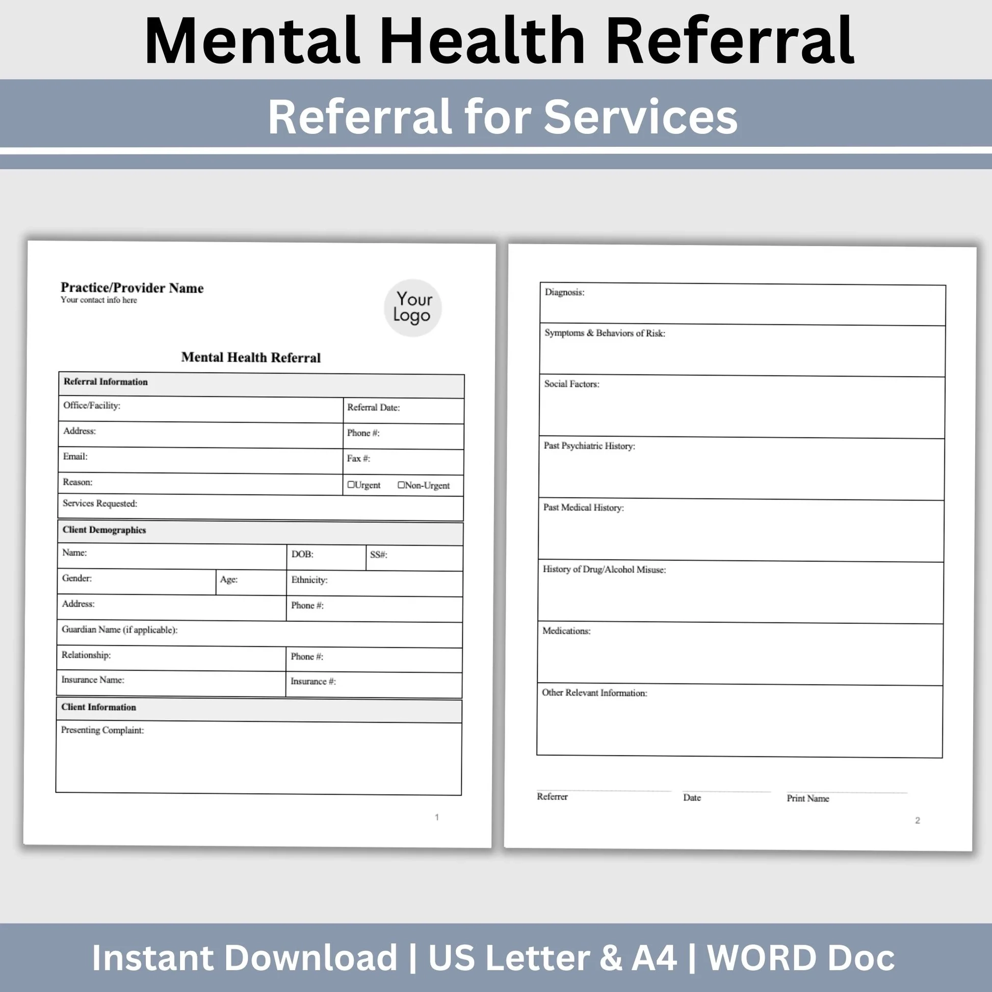 printable blank referral form
