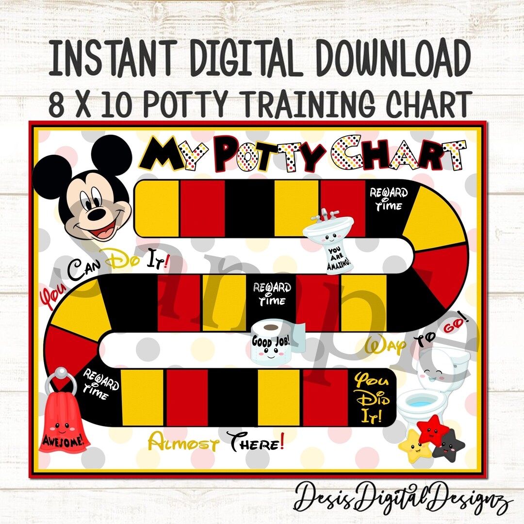 Mickey Mouse Potty Chart Mickey Mouse Potty Training Chart Reward Chart Potty Training Printable Potty Training Tips Digital Download Chart Etsy Denmark