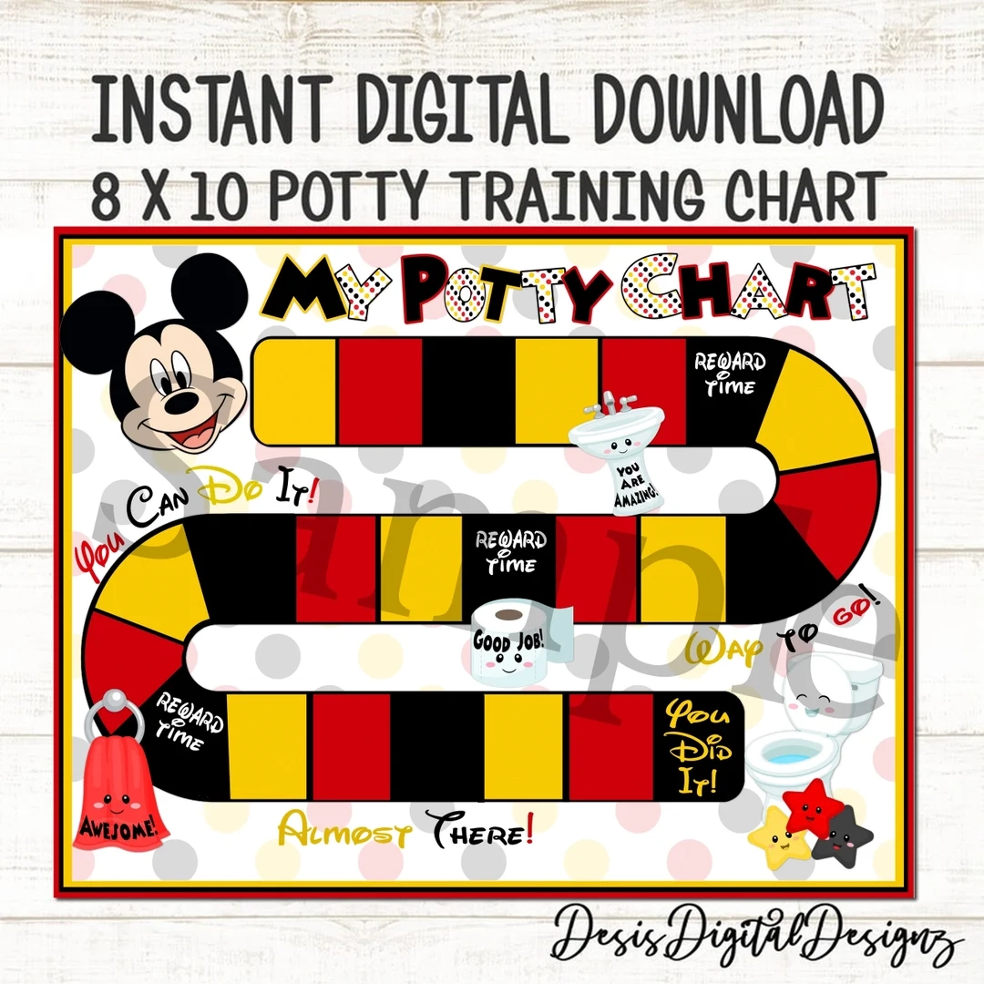 Mickey Mouse Potty Chart Mickey Mouse Potty Training Chart Reward Chart Potty Training Printable Potty Training Tips Digital Download Chart Etsy Denmark