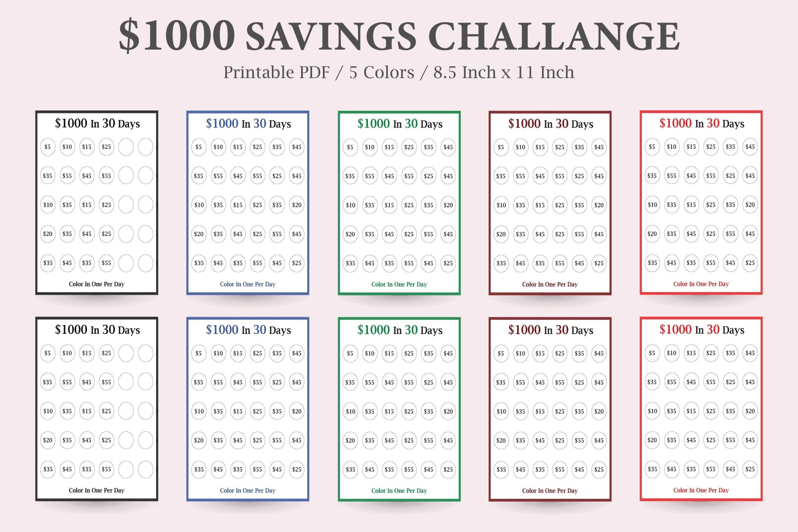 30 day savings challenge