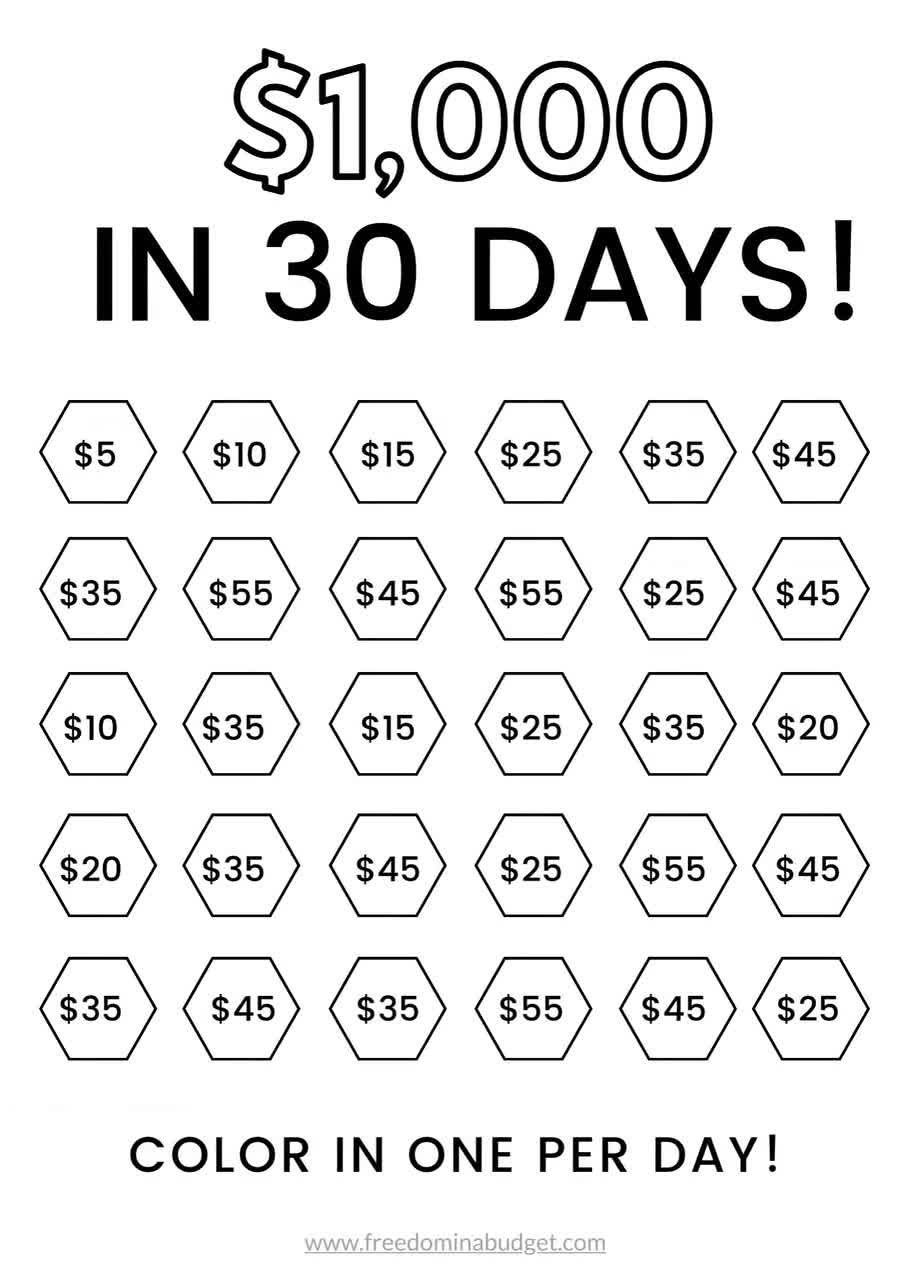 1000 dollar savings challenge