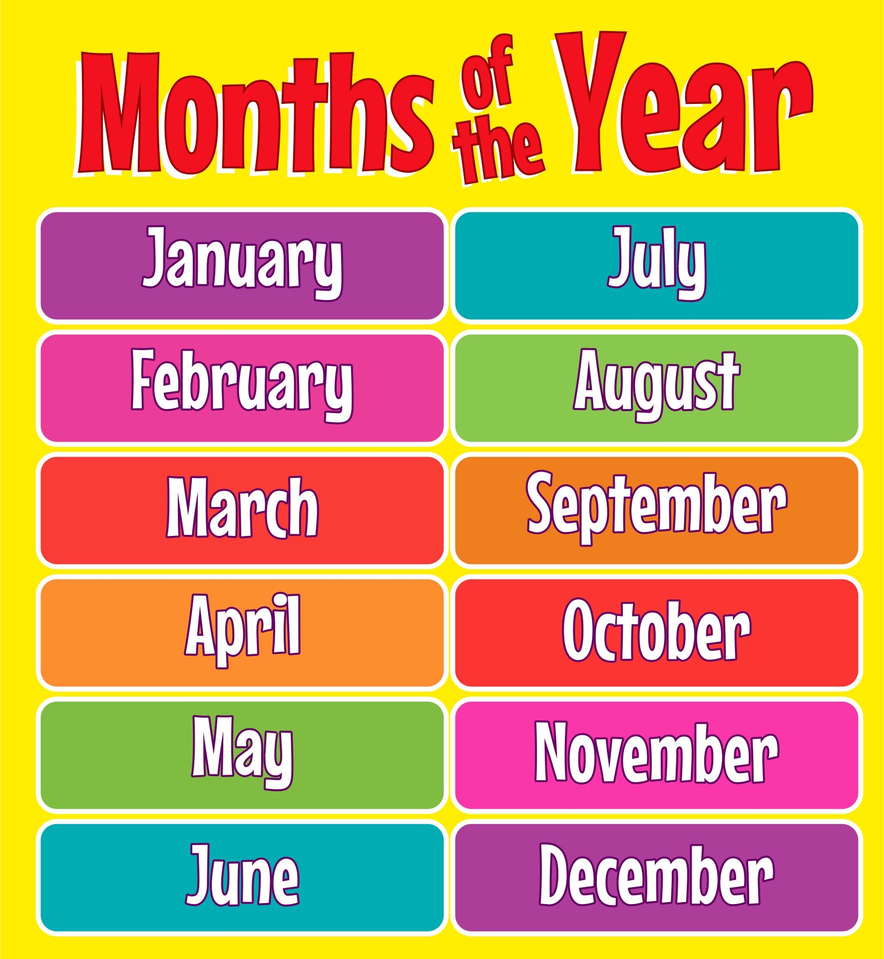 Months Of The Year Chart 10 Free PDF Printables Printablee
