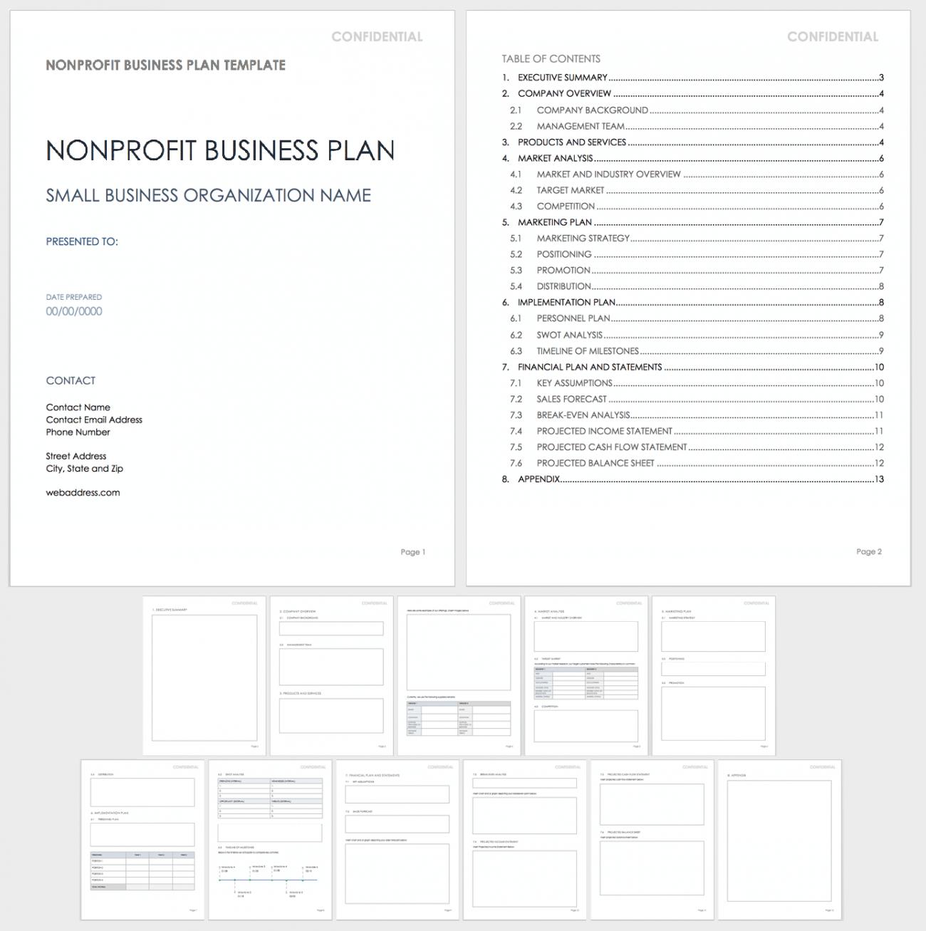 Nonprofit Business Plan Templates Smartsheet