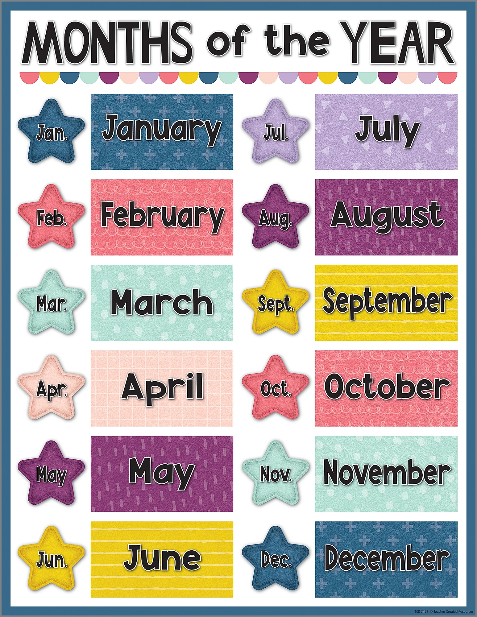 months of the year printable chart