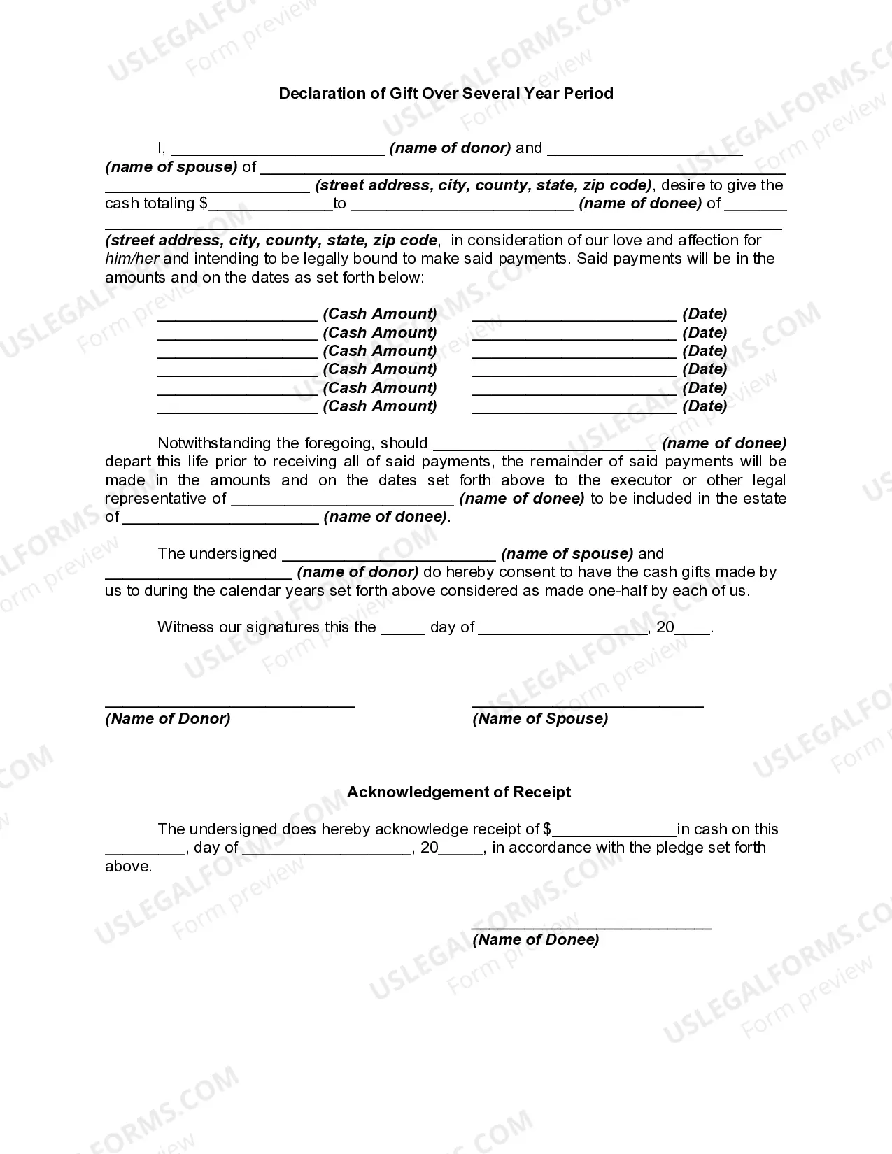 Ohio Gift Affidavit Form US Legal Forms