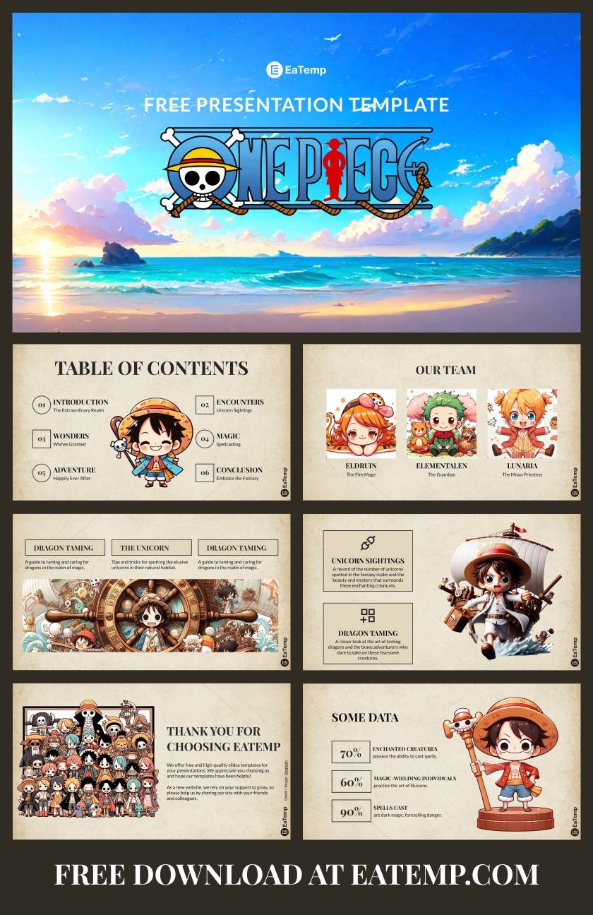 One Piece PowerPoint Template Google Slides Theme EaTemp