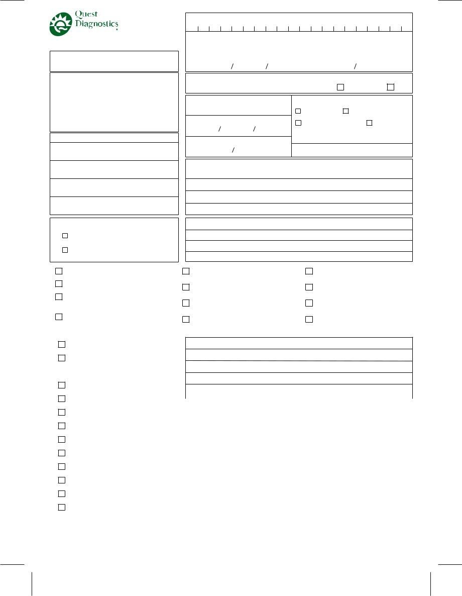 Order Form Quest Diagnostics Fill Out Printable PDF