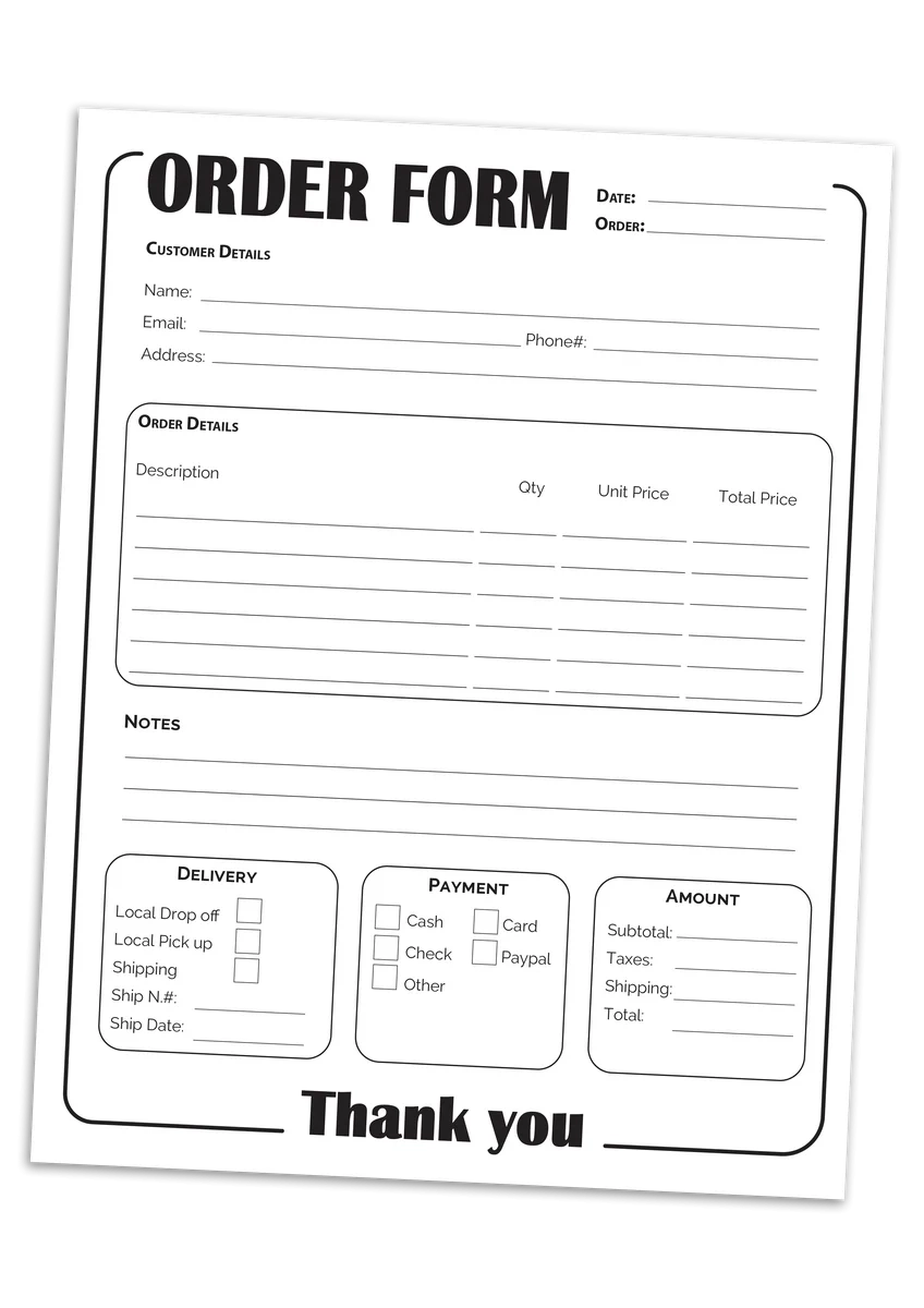 order form template free