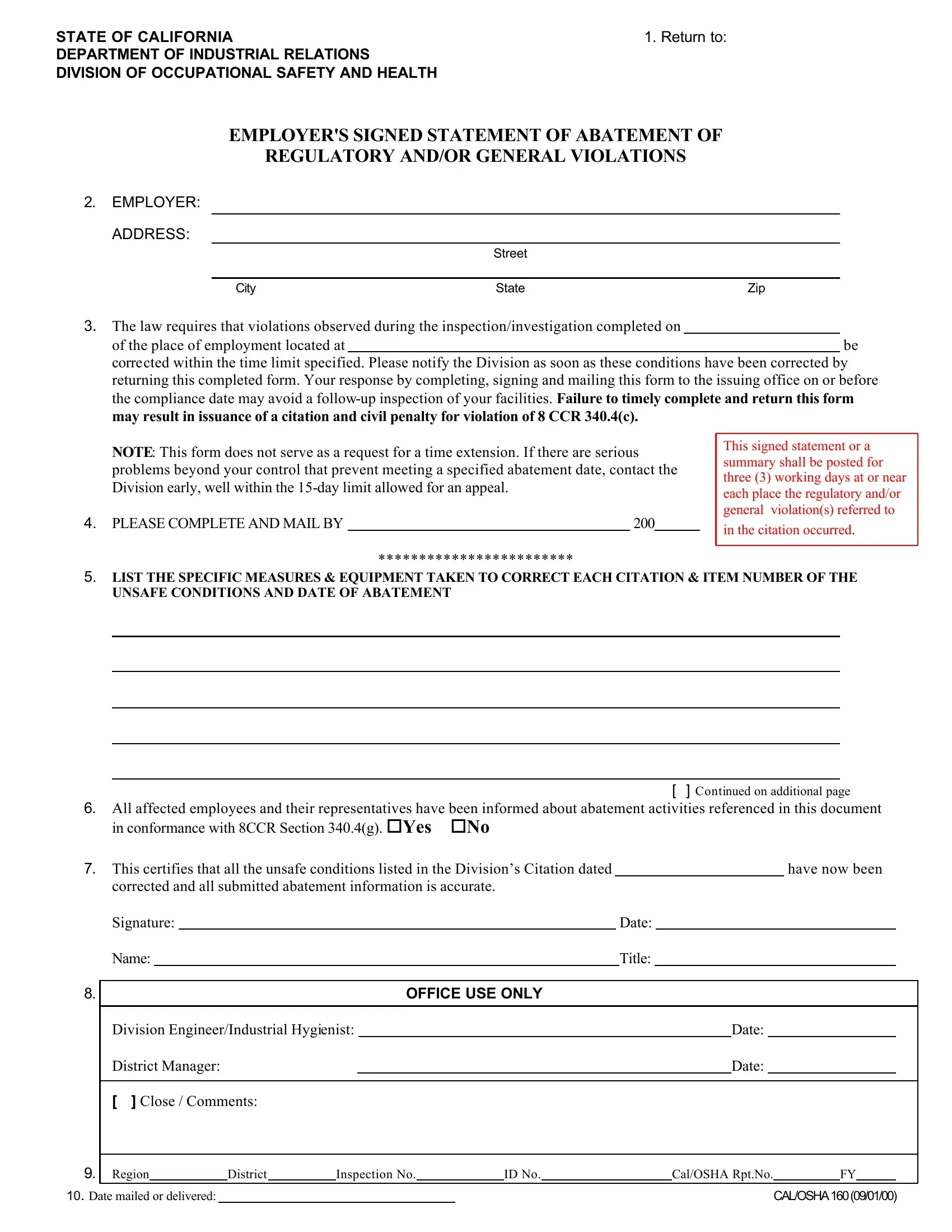 osha printable forms