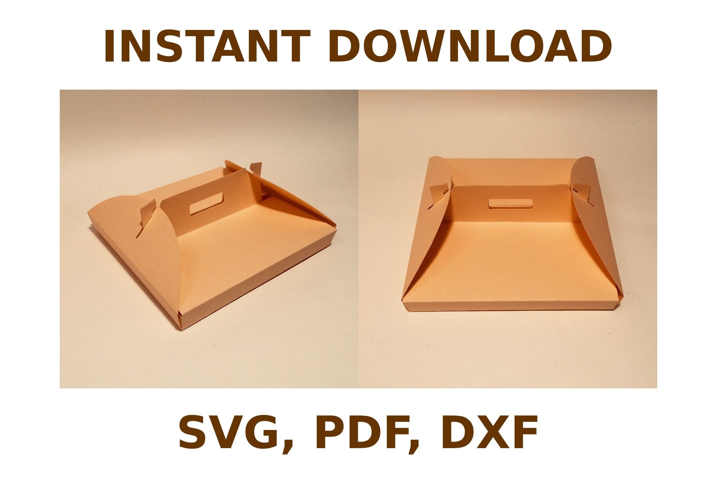 Pizza Box With Handle Template Creative Fabrica