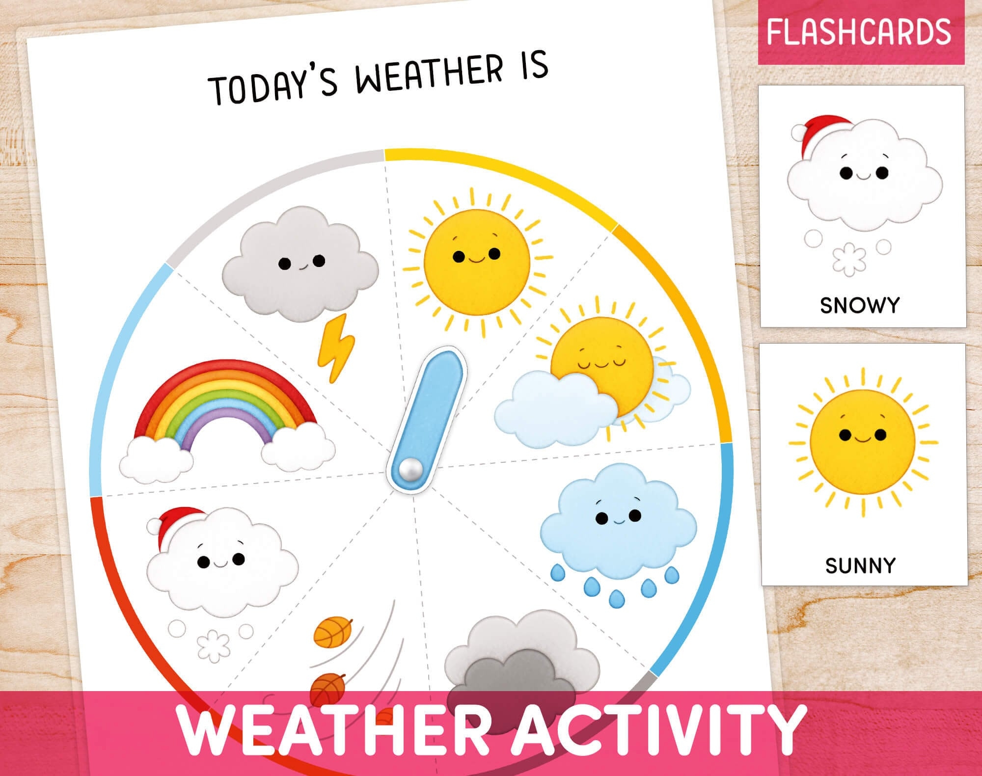 Preschool Weather Wheel Weather Chart Homeschool Learning Printable Circle Time Kindergarten Activity Etsy