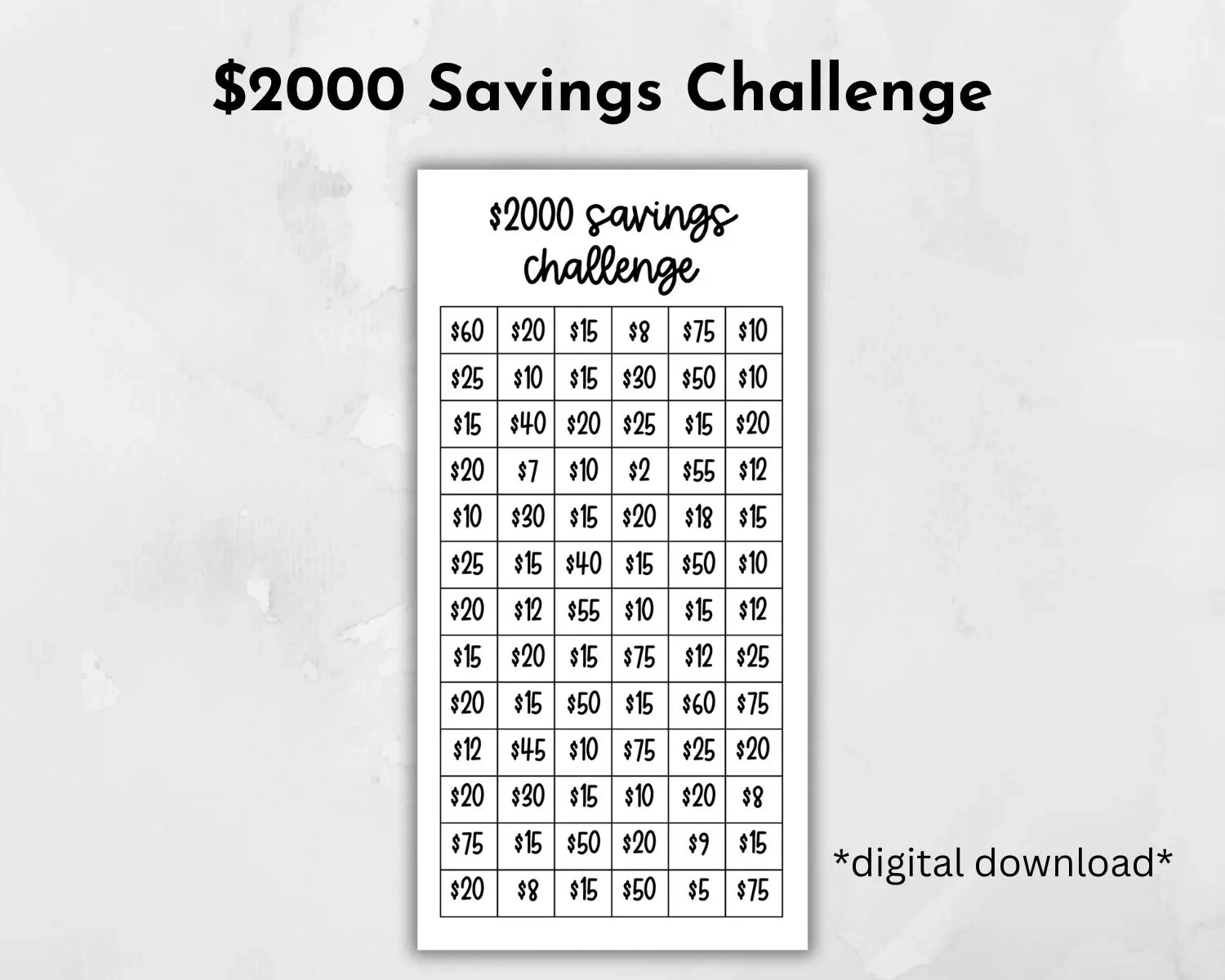 2 000 savings challenge