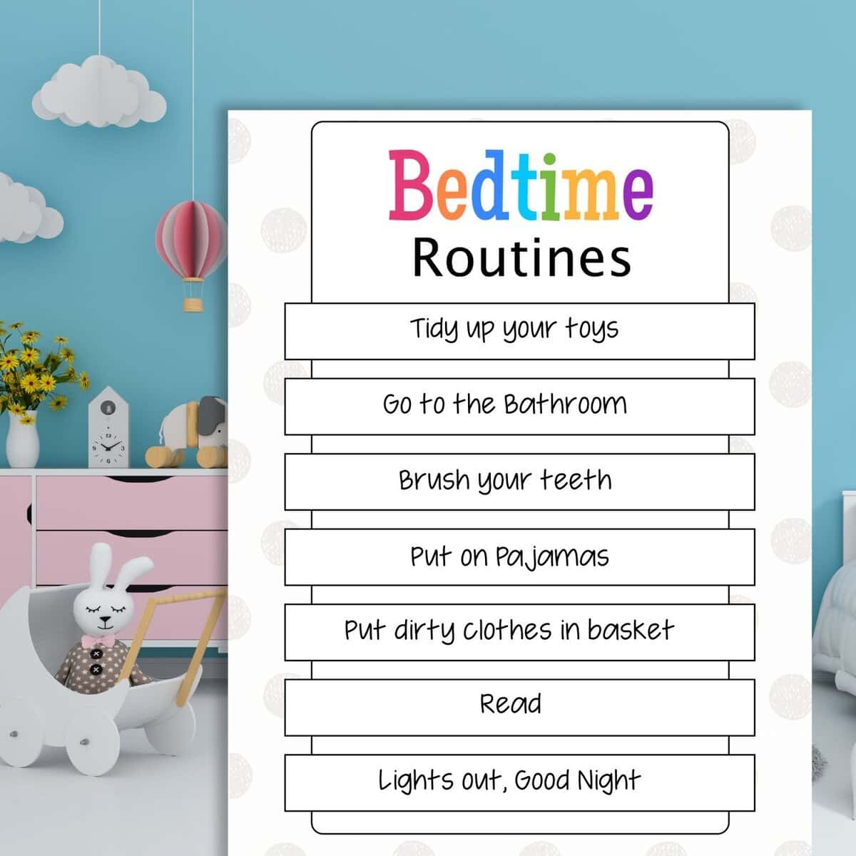 bedtime routine chart free printable