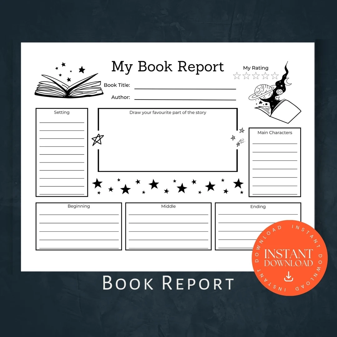 book report form printable