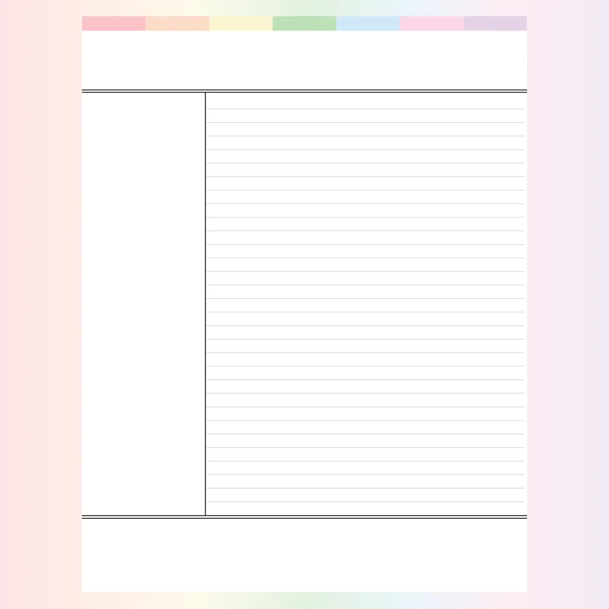 Printable Cornell Notes Instant Download PDF A4 And US Letter Plan Print Land