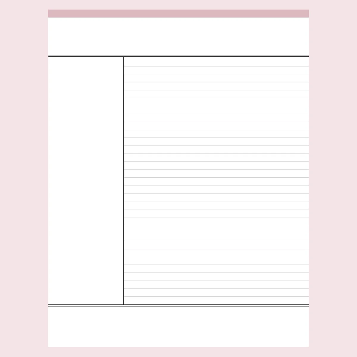 Printable Cornell Notes Template FREE PDF 20 Colors Included Plan Print Land