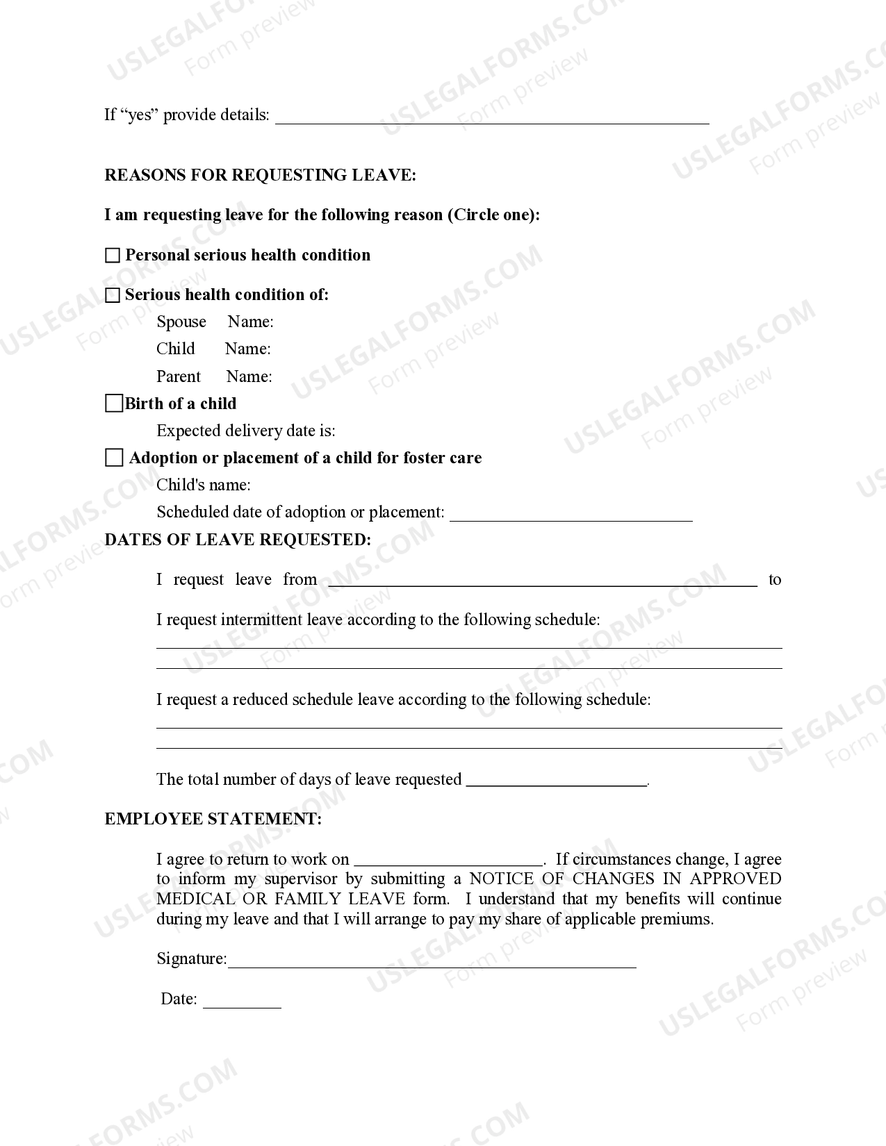 Printable Fmla Form Printable Study Planner