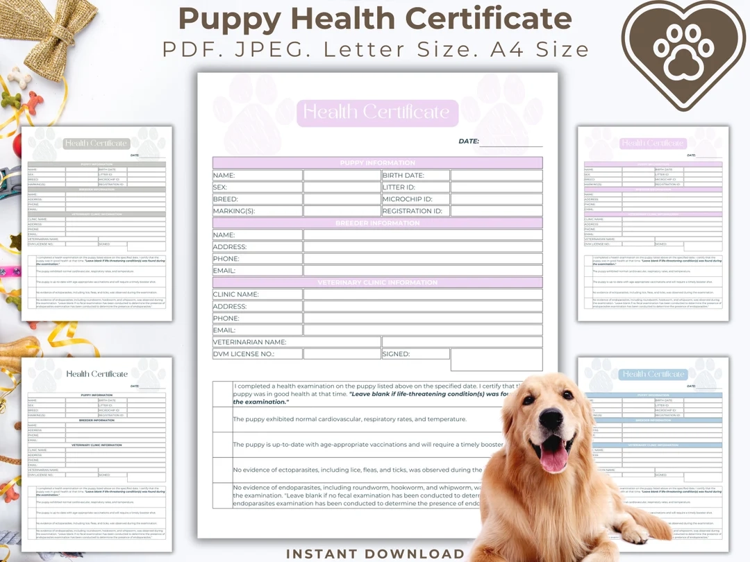 printable veterinary health certificate form
