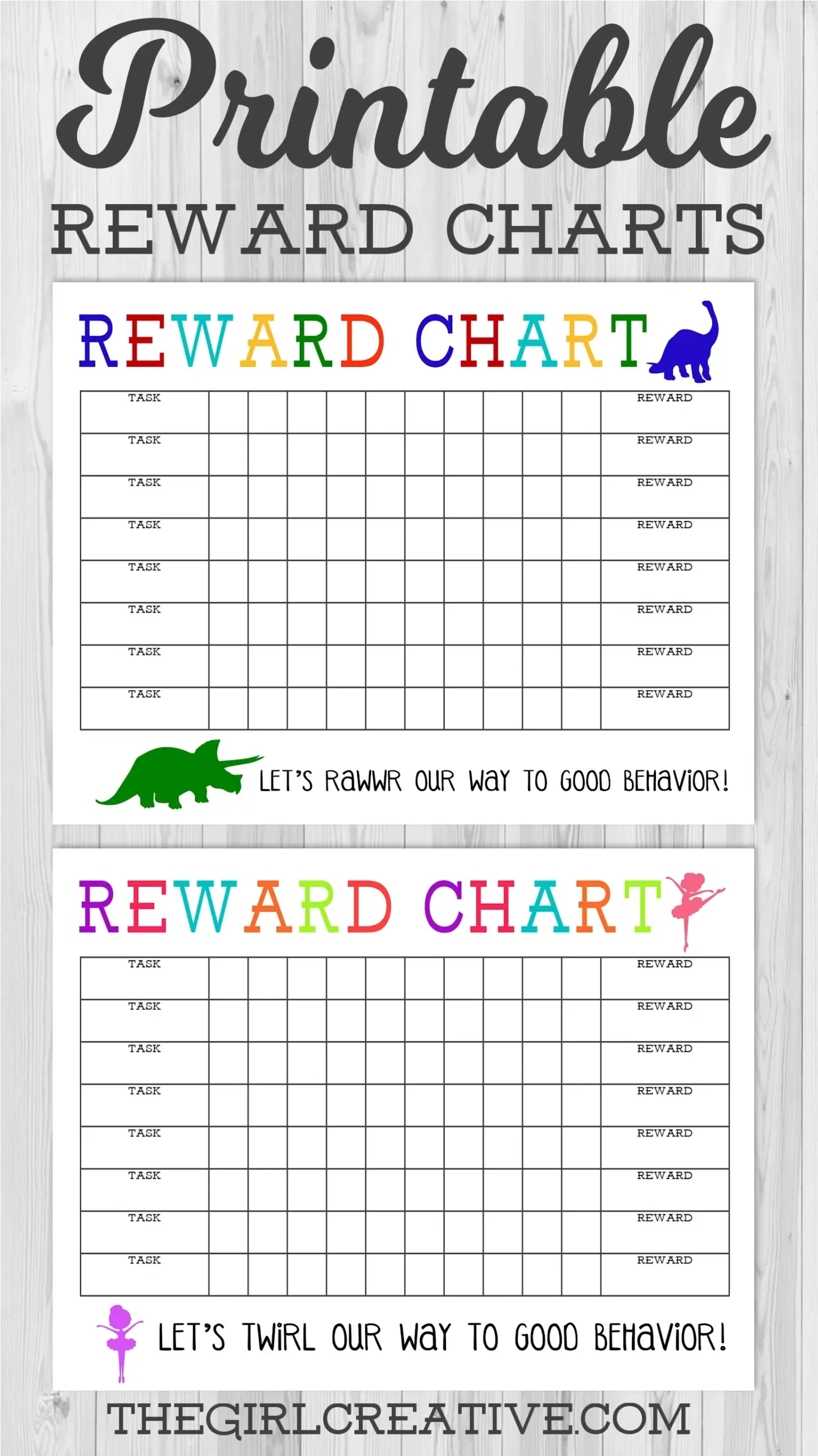 free printable reward chart