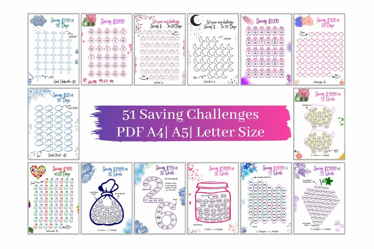 Printable Savings Challenge