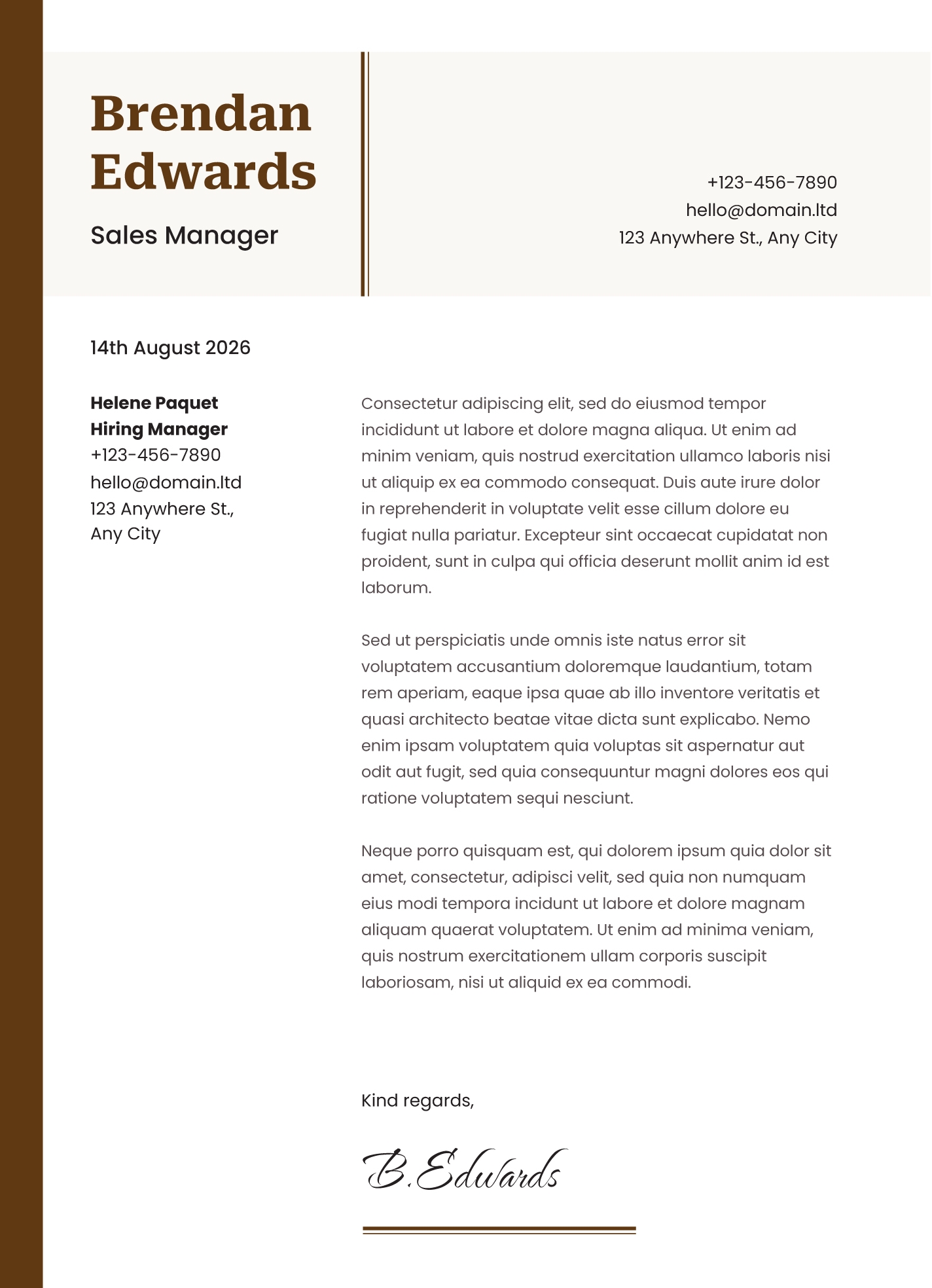 Professional Cover Letter Free Google Docs Template Gdoc io