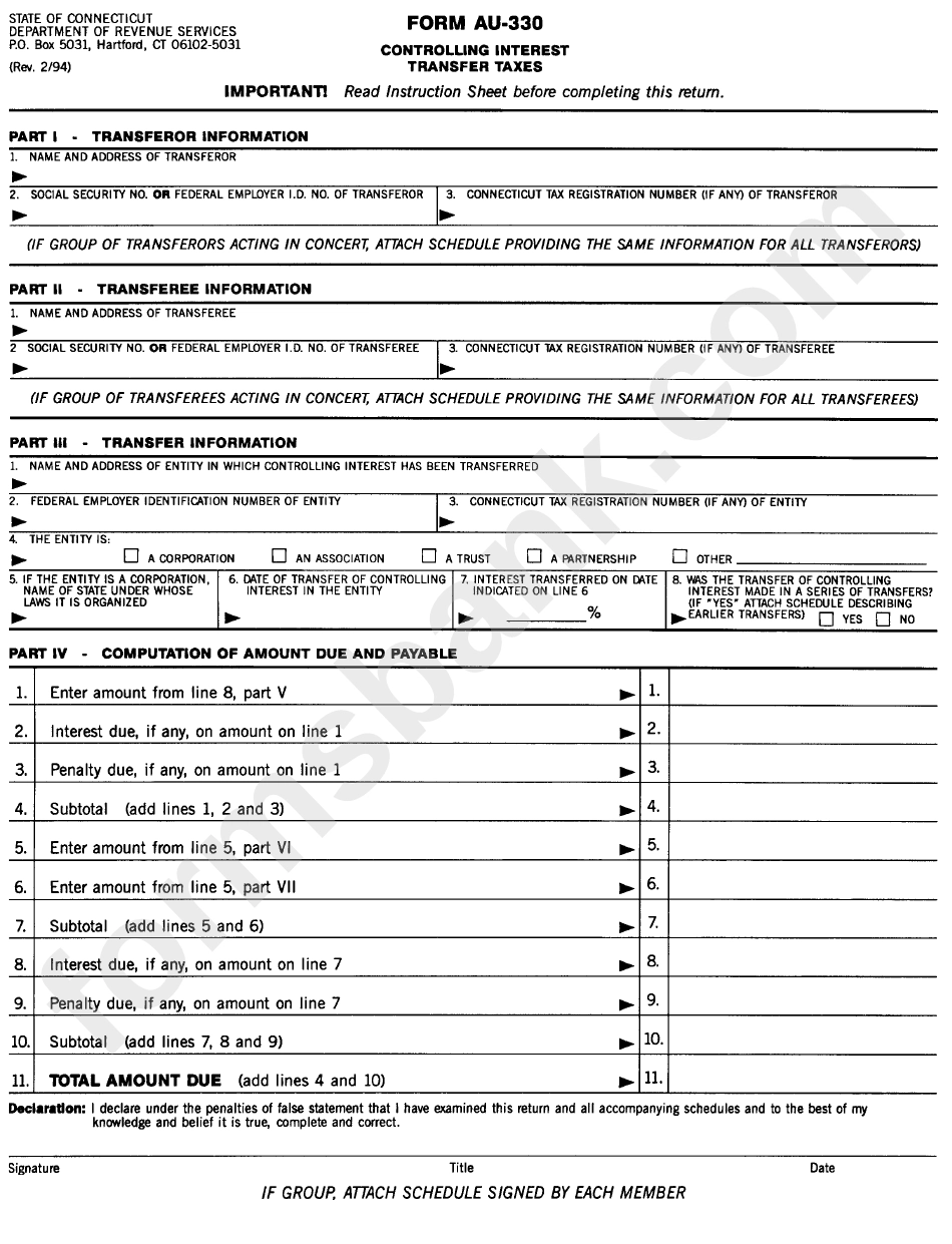 Pt 61 Transfer Tax Form