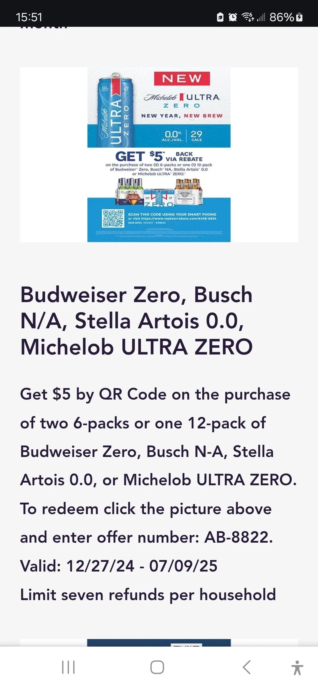 Rebate Links From Anheuser Busch Molson Coors Clausthaler And Others R NABEER