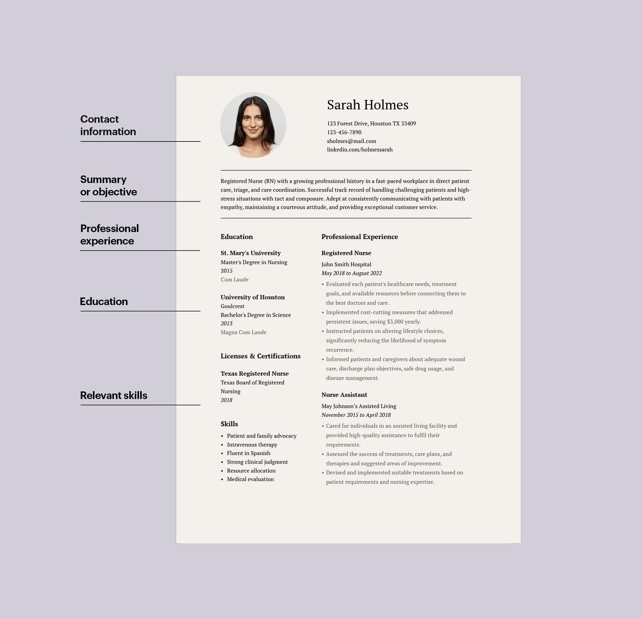free nursing resume templates