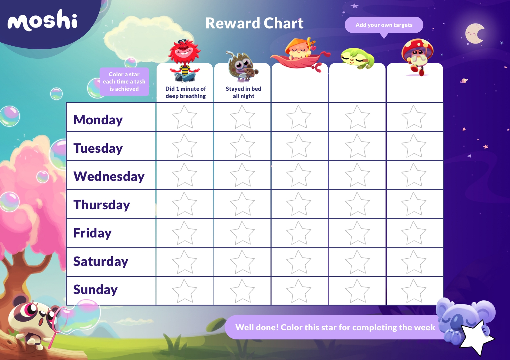 printable reward chart for kids