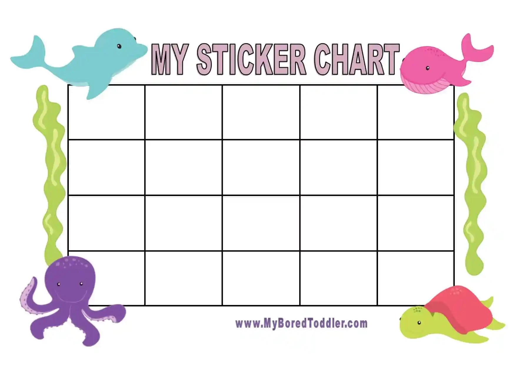 free printable sticker chart