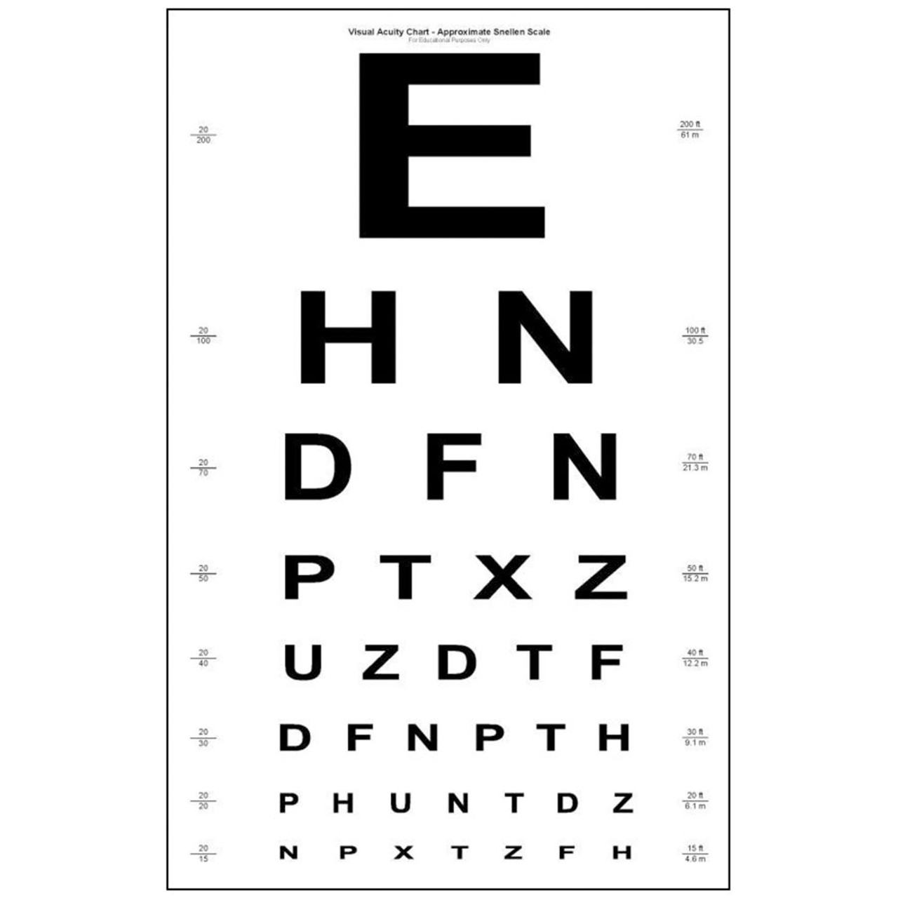printable eye exam chart
