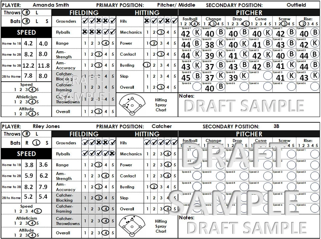 printable softball tryout forms