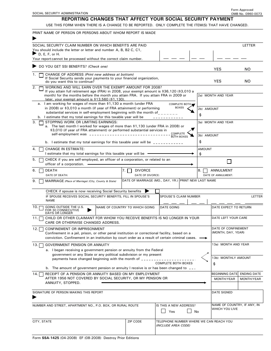 ssa-623 printable form